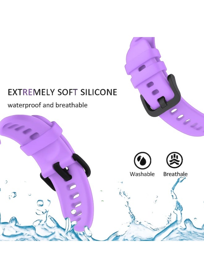 Silicone Strap For Huawei Watch Fit 3 /Fit 4 / Fit 4 Pro Sport band Smartwatch Accessories Replacement Correa Bracelet (Light Purple) - Image 2