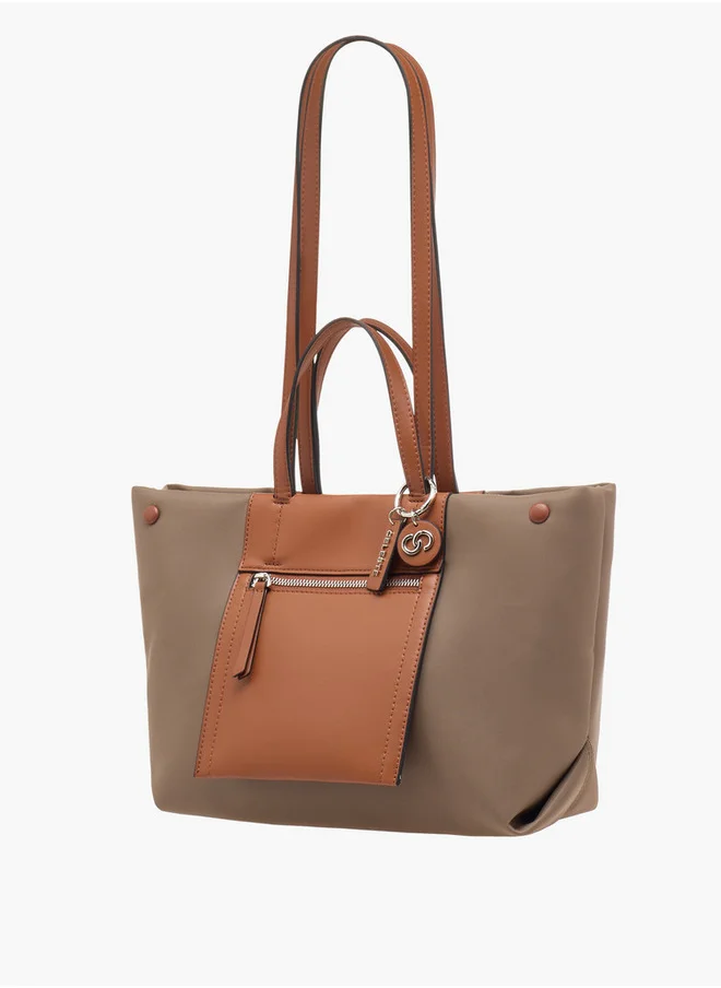 سيليست Paneled Tote Bag with Double Handles