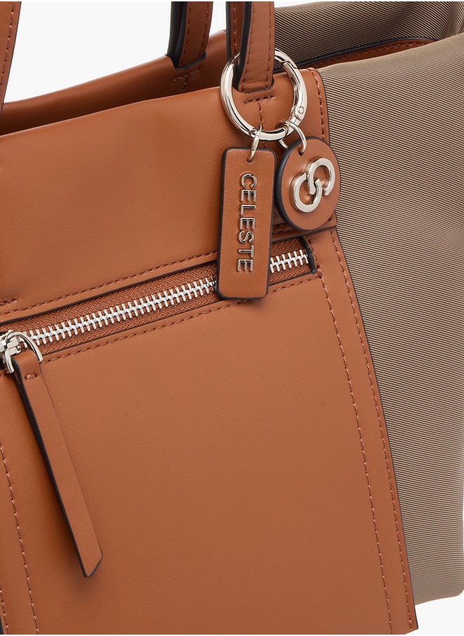 Celeste Women's Panelled Tote Bag with Double Handles  - Image 4