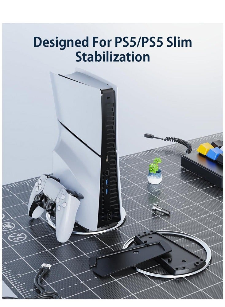 DAX STAR Vertical Stand for PS5 Consoles - Playstation 5 Slim Base Video Game Accessories - Image 2