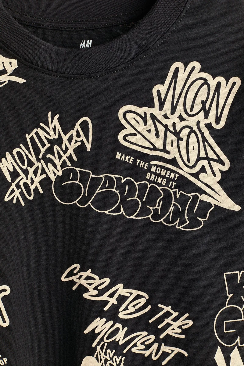 H&M Printed cotton T-shirt