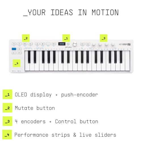 Arturia Arturia KeyStep 37-Key Controller & Sequencer USB/MIDI/CV Keyboard Controller - Image 3