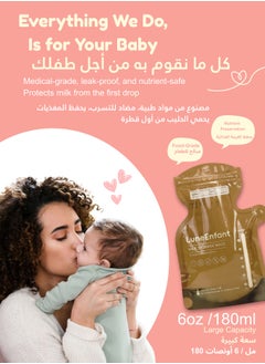 LuneEnfant Breast Milk Storage Bags (100 Count) | Light-Blocking for Nutrient Preservation | Extra-Thick & Leakproof | Ergonomic Goose Neck for Easy Pouring | BPA-Free, Food-Grade & Freezer Safe  - Image 2