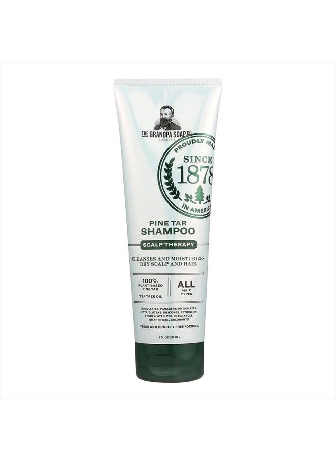 GRANDPA'S Pine Tar Shampoo by The Grandpa Soap Company for Women & Men | Tea Tree Oil Shampoo | Scalp Therapy for All Hair Types | Vegan, Sulfate-Free, Clean Shampoo | 8 Fl. Oz. Tube…  - Image 1