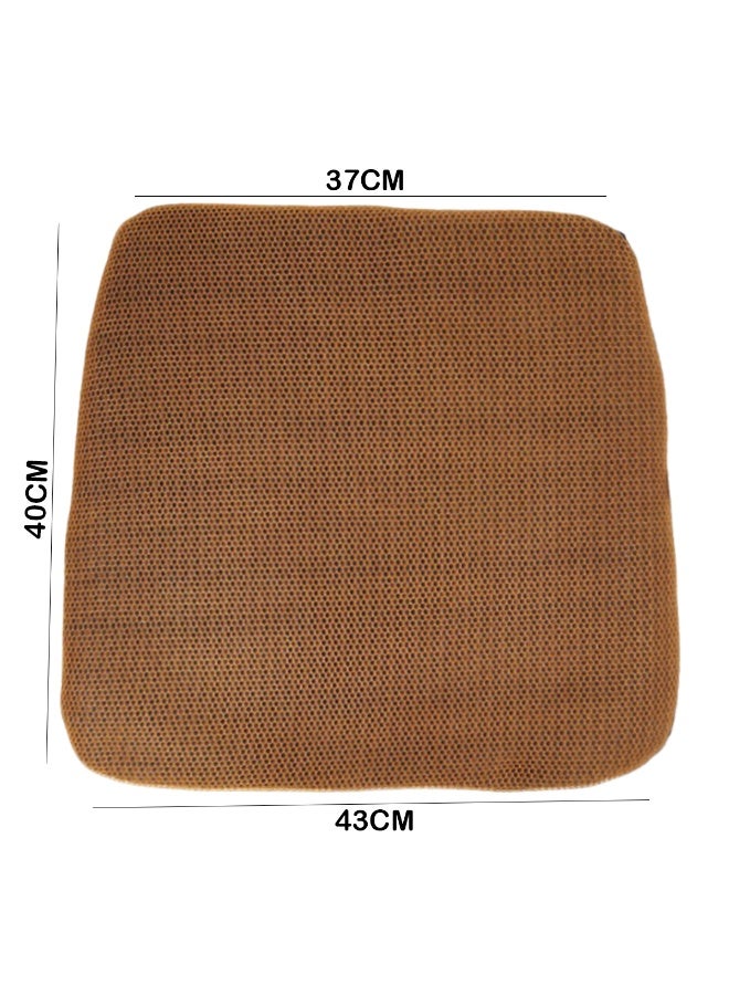 3 اكس ار وسادة جل عالمية للأرداف من 3XR لتخفيف التوتر | وسادة مقعد ثلاثية الأبعاد مرنة وجيدة التهوية وقابلة للغسل، مناسبة للسيارة، وكرسي المكتب، والمنزل، والسفر (بني، تقريبًا ٤٠ سم × ٤٣ سم) - Image 3