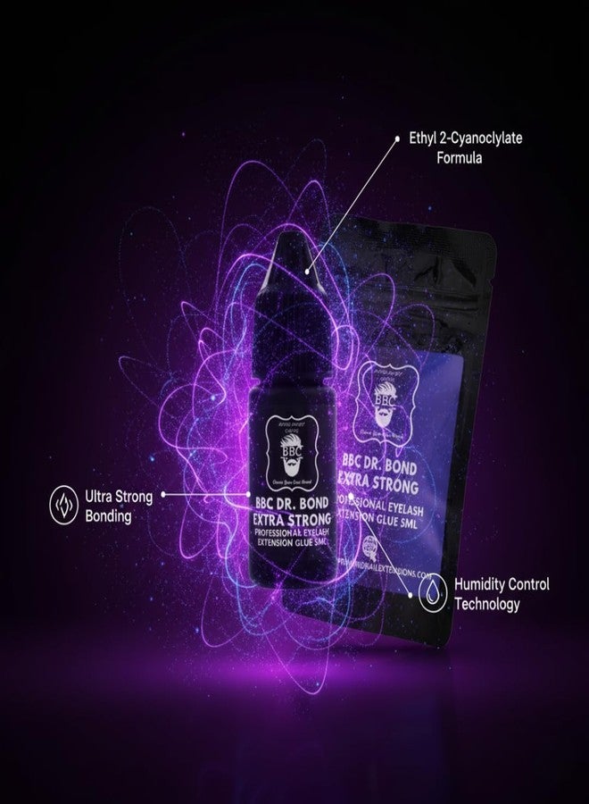بي بي اس غراء تمديد الرموش من بي بي سي دكتور بوند - سريع الجفاف (ثانية واحدة)، ثبات فائق، مقاوم للماء، لاصق رموش منخفض الأبخرة لفناني الرموش المحترفين - 5 مل أسود - Image 2