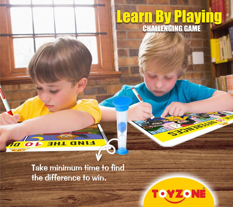 Toy Zone Toyzone Spot The Differences | Find The Difference Game | Brain Early Learner Educational Game | Great for Home, Road Trip, Travel, Camping - Best Gift for Kids Ages 3+ - Image 5
