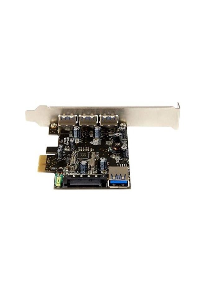 بطاقة PCI اكسبرس 4 منافذ USB 3.0 مع موصل طاقة 5 فولت 4 دبابيس بسرعة تصل إلى 5 جيجابايت في الثانية من ميشيف  - Image 3