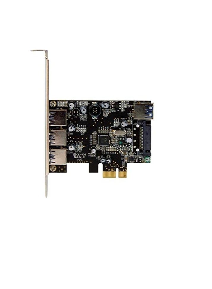 بطاقة PCI اكسبرس 4 منافذ USB 3.0 مع موصل طاقة 5 فولت 4 دبابيس بسرعة تصل إلى 5 جيجابايت في الثانية من ميشيف  - Image 4