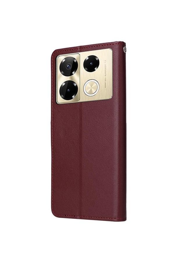 Zaboon Case For Infinix Note 40 Pro 5G / 4G / 40 Pro+ 5G 3 Card Slots Multifunctional Leather Phone Case - Image 3