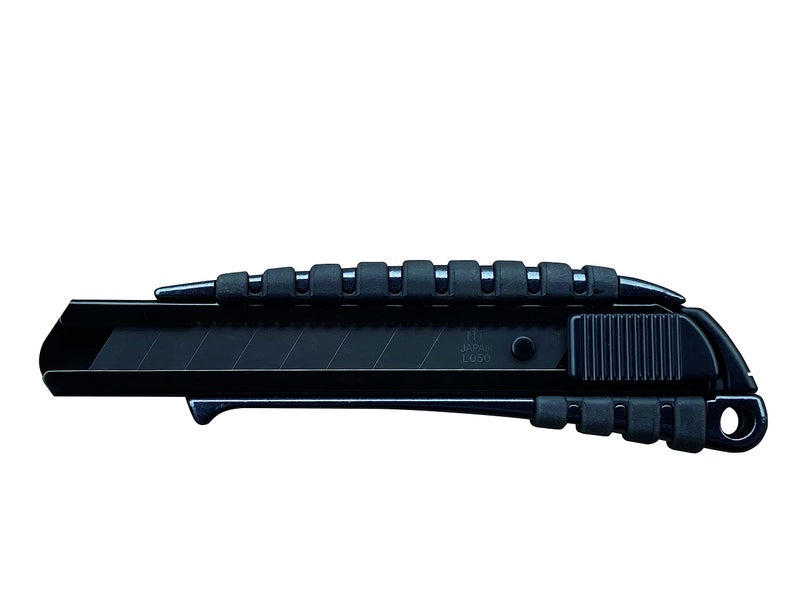 NT Cutter Premium Evolution PMG series Aluminum Die-Cast Cushioned Grip Auto-Lock Utility Knife, With Ultra-Sharp Black Blade (PMGL-EVO2R) - Image 1