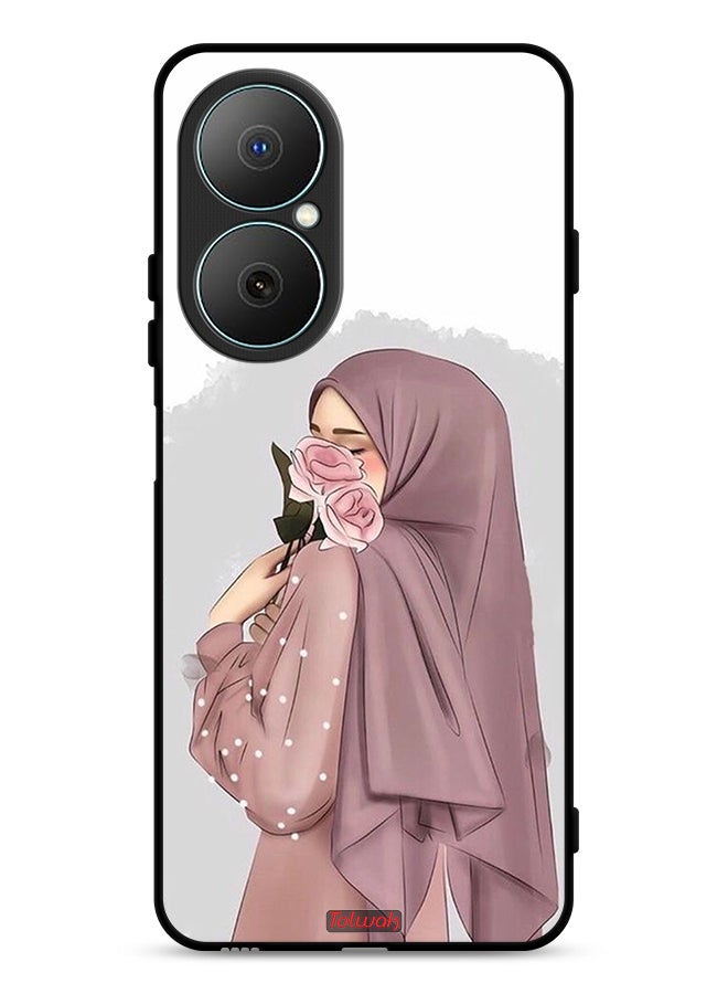 Tolwak Huawei Nova Y73 Protective Case Cover Holding Roses Girl Art