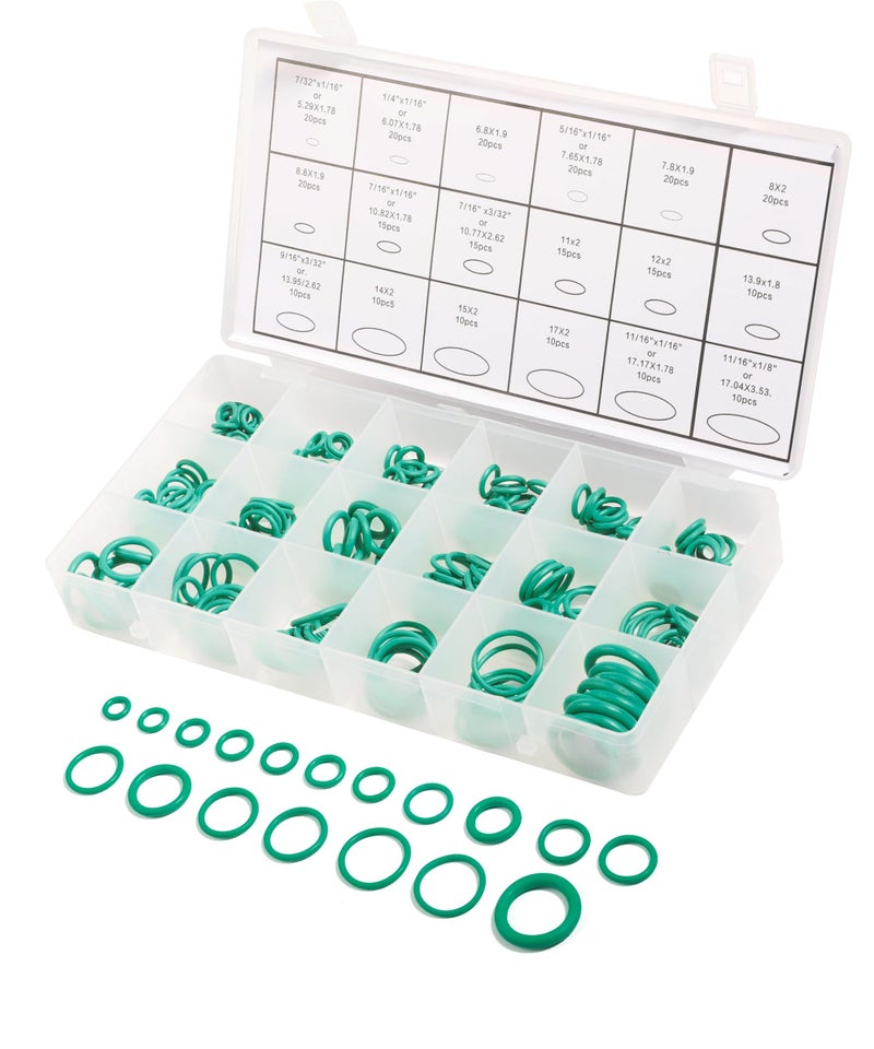 Reswish 270 Pieces Seal Gasket Washer,O Ring Assortment Set Kit,Car Air Conditioning AC O Ring Kit,Sealing ORings Gasket Assortment Set,Rubber Washer Orings for A/C Professional Plumbing - Image 2