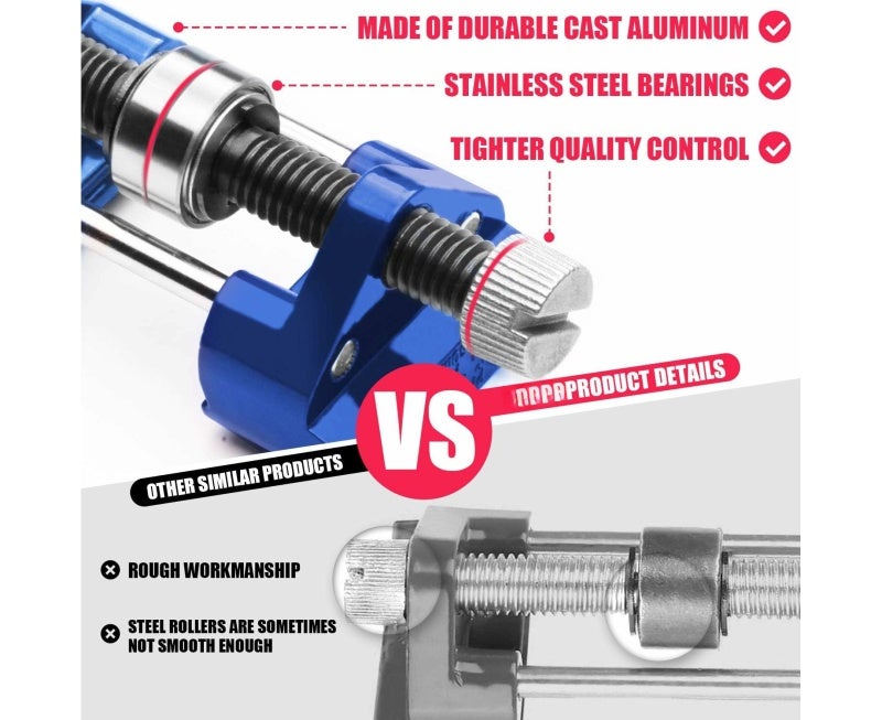 Chisel Sharpener: Durable Cast Aluminum With Anti-Rust Coating - Adjustable Clamping Width 3mm To 47mm, Precise Angle Setting - Honing Guide For Woodworking Enthusiasts, Chisel And Planer Maintenance - Image 5