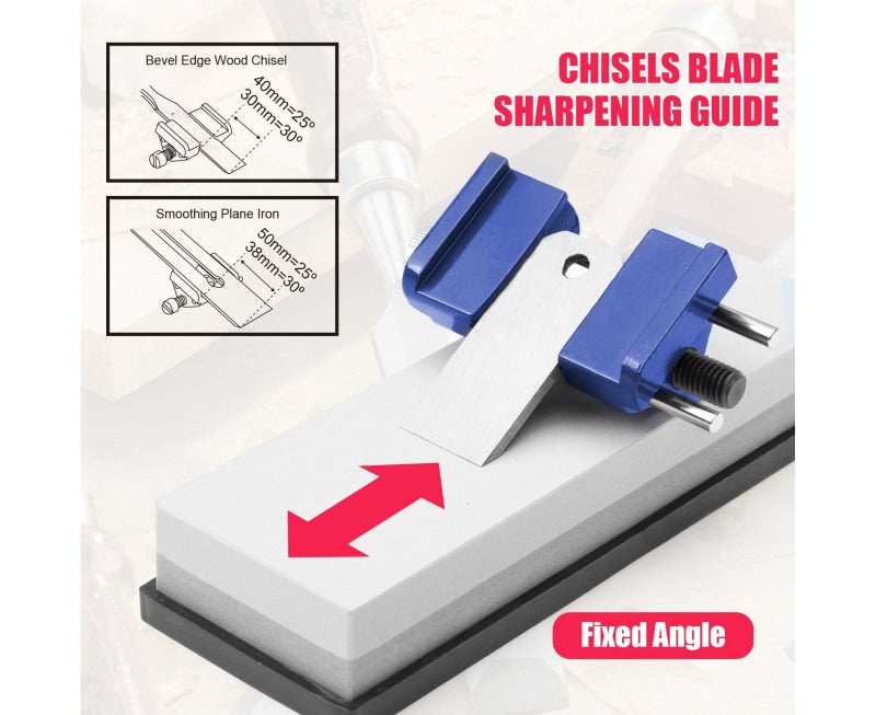 Chisel Sharpener: Durable Cast Aluminum With Anti-Rust Coating - Adjustable Clamping Width 3mm To 47mm, Precise Angle Setting - Honing Guide For Woodworking Enthusiasts, Chisel And Planer Maintenance - Image 3