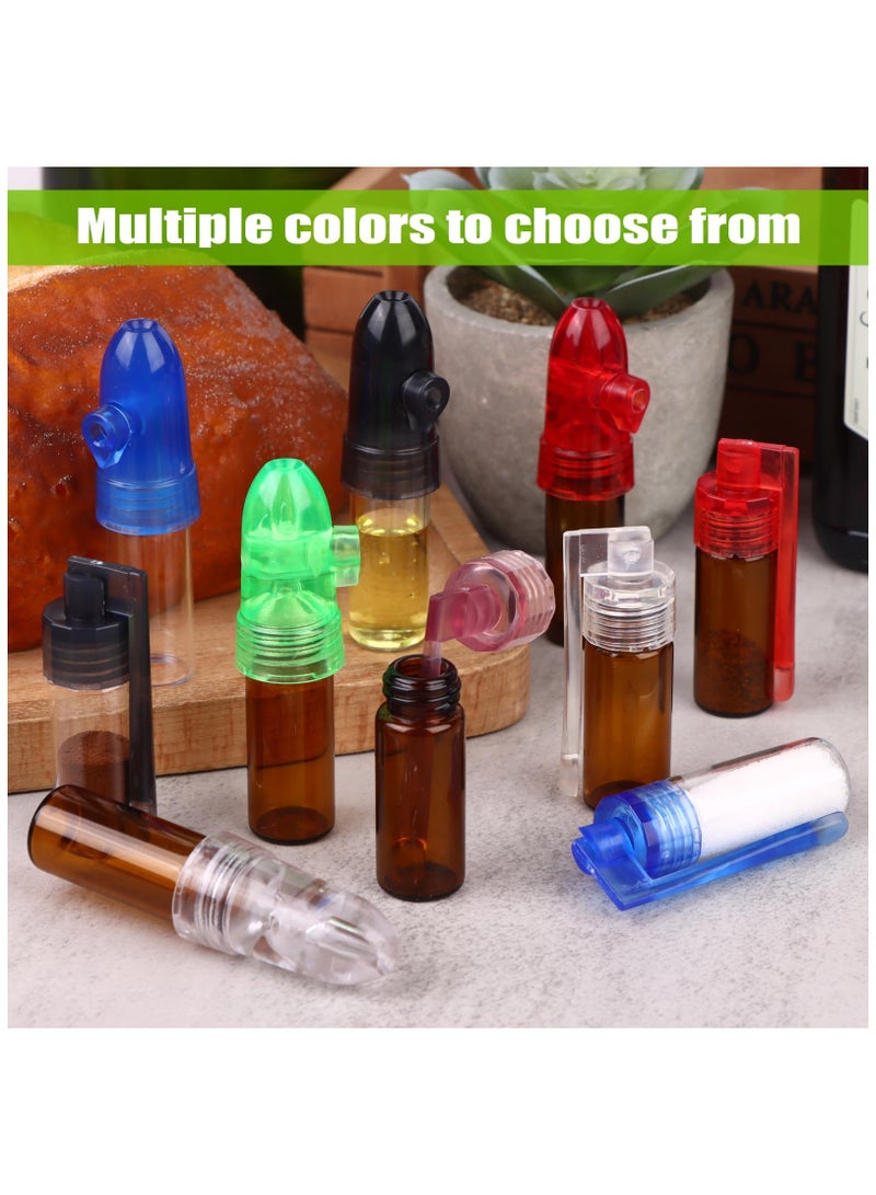 SOLARAE 10 Pack Camping Spice Containers, Salt & Pepper Shaker Sets Portable Spice Dispenser, With Knob Switch Storage Bottle Leak-Proof Portable Storage Bottles for Outdoor Activities Traveling Cooking - Image 4