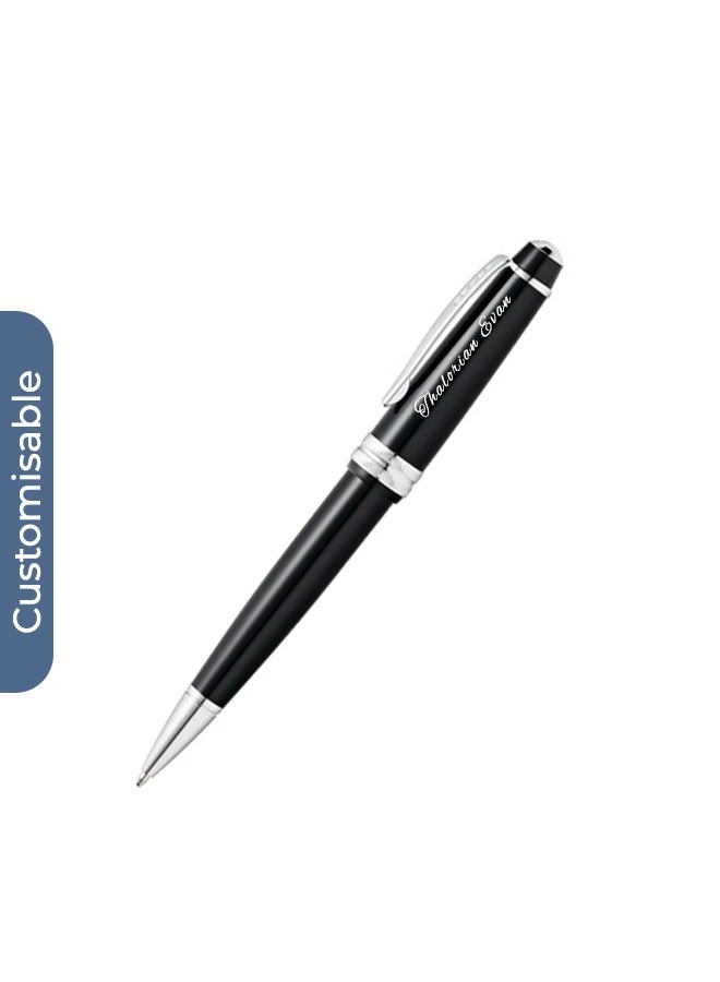 Cross Personalised Cross Bailey Light™ Polished Black Resin with Polished Chrome Appointments Ballpoint Pen - Image 2