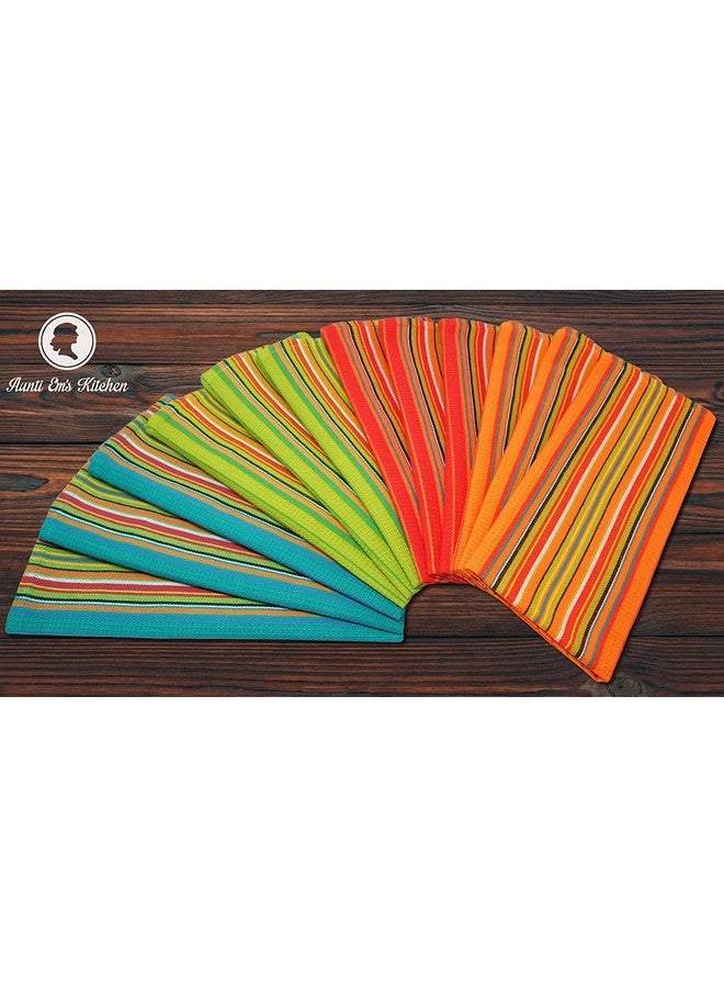 SAMI STUDIOS Kitchen Cleaning Towel Super Value Pack 100% Pure Cotton Towel Soft Absorbent Hand Towel Lunch Towel Daily Use Face Towel, Large Size 40 X 60 Cm, Spanish Stripe (Set Of 8 Pcs), Assorted - Image 5