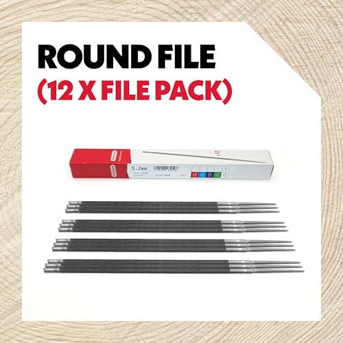 Oregon 13/64" (5.2mm) Professional Round Chainsaw Chain Sharpening Files for 3/8", .404" Stihl Chains, 12 Pack (70505) Black - Image 3