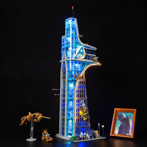Hilighting Upgraded Led Light Kit for Lego Avengers Tower Building Toy Set Remote Version Compatible with Lego 76269 Model Not Included - Image 5