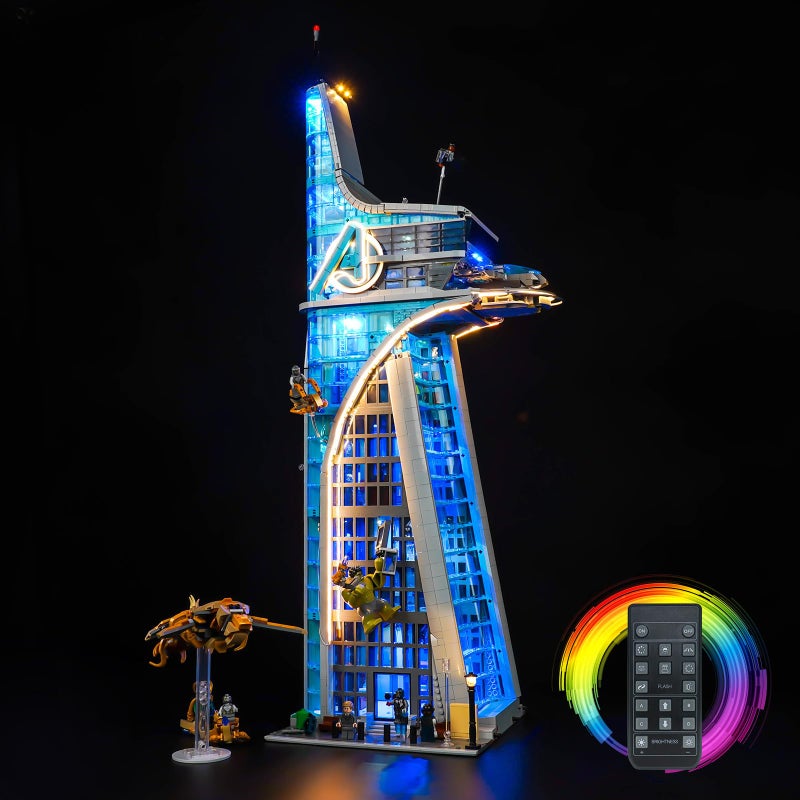 Hilighting Upgraded Led Light Kit for Lego Avengers Tower Building Toy Set Remote Version Compatible with Lego 76269 Model Not Included - Image 3