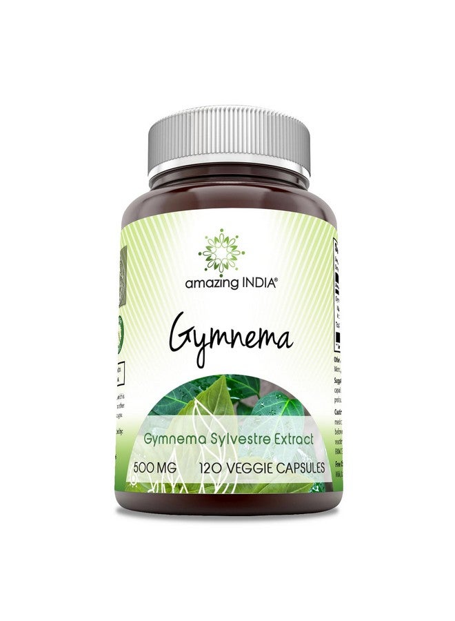 Amazing India Gymnema Supplement | 500 Mg Per Serving | 120 Veggie Capsules | Non-GMO | Gluten Free | Made in USA - Image 1