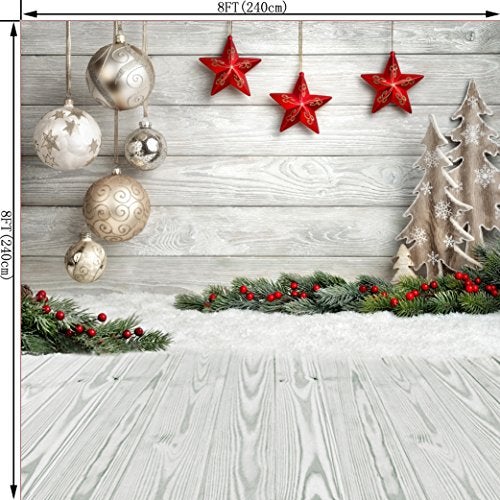 OUYIDA 8X8FT Seamless Christmas Theme Pictorial Cloth Customized Photography Backdrop Background Studio Prop SD768 - Image 2