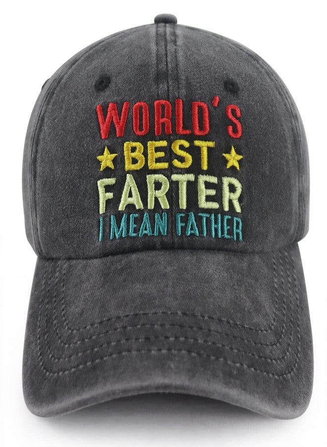 Vxchkerm Adjustable Cotton Embroidered World's Best Father Baseball Cap - Funny Dad Birthday Gift, Best Dad Ever Hat, Father's Day Gag Gifts for Him, Husband, Daddy, Papa from Daughter, Son, Wife - Black - Image 1