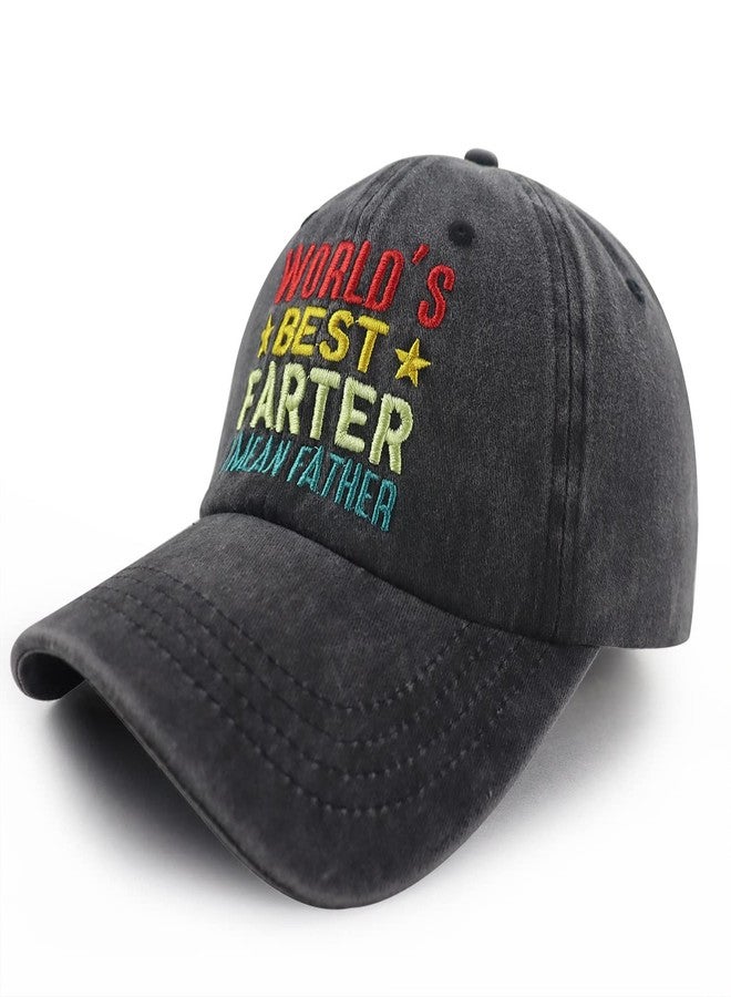 Vxchkerm Adjustable Cotton Embroidered World's Best Father Baseball Cap - Funny Dad Birthday Gift, Best Dad Ever Hat, Father's Day Gag Gifts for Him, Husband, Daddy, Papa from Daughter, Son, Wife - Black - Image 2