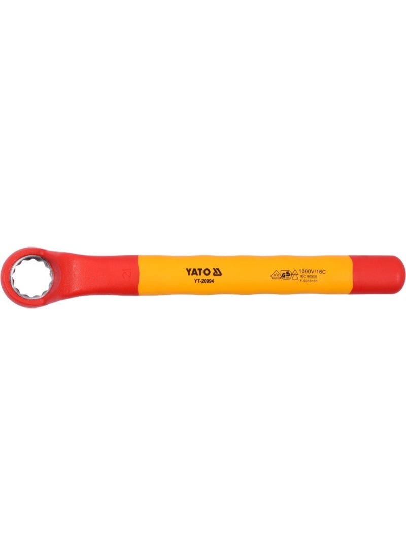 Yato YATO Insulated Ring Wrench 21mm VDE-1000V YT-20994