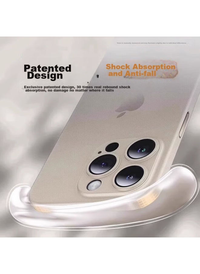 Divi Phone Case For Apple Iphone 16 Pro Max, Full Protection Ultra-thin Frosted Semi-transparent Shockproof Hard Shell, Gray - Image 5