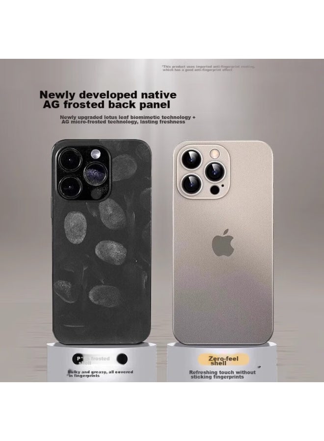 Divi Phone Case For Apple Iphone 16 Pro Max, Full Protection Ultra-thin Frosted Semi-transparent Shockproof Hard Shell, Gray - Image 2