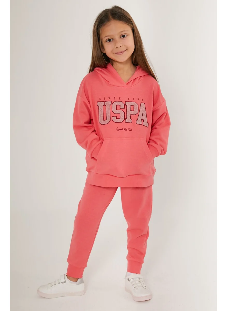 U.S. Polo Assn. BASE. Polo Assn. Legends Pink Girls' Tracksuit Set