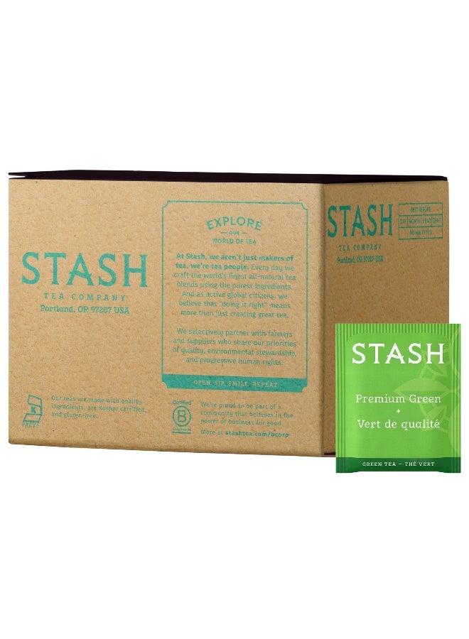 STASH صندوق شاي ستاش الشاي الأخضر الفاخر من 100 كيس شاي - Image 1