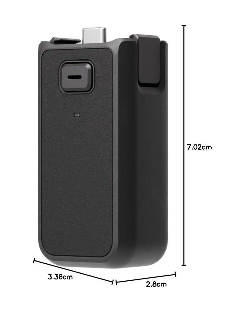 DJI Osmo Pocket 3 Battery Handle, Supports Hot-Swapping, USB-C Port, 1/4″ Thread, Built-in 950mAh Battery, Compatible with Osmo Pocket 3, Black - Image 5