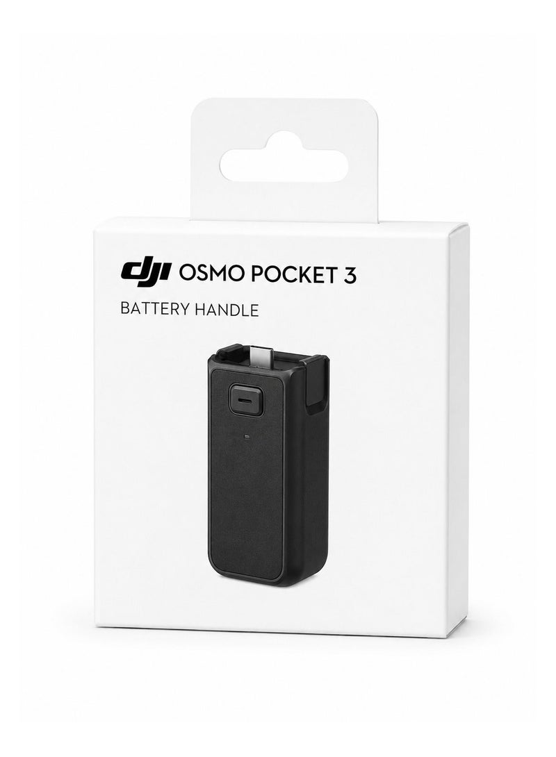 دي جي آي مقبض بطارية Osmo Pocket 3، يدعم التبديل السريع، منفذ USB-C، سن لولبي 1/4 بوصة، بطارية مدمجة 950mAh، متوافق مع Osmo Pocket 3، أسود - Image 5