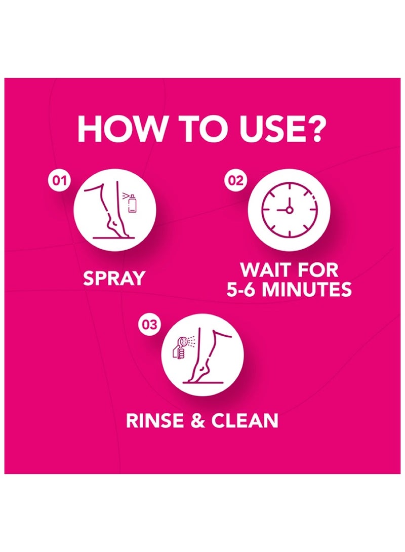 نير بخاخ لإزالة شعر الساقين والجسم بخلاصة الورد 200 مل - Image 3