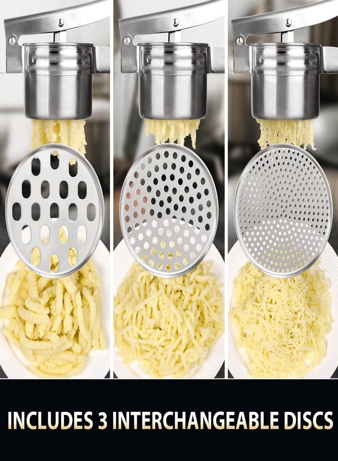 ZORGONS Potato Ricer 15oz Stainless Steel by Zorgons - Sturdy Masher for Creamy Mashed Potatoes, Sweet Potato Smasher with Comfort Grip Handle - Essential Kitchen Gadget for Pressing and Mashing - Image 3