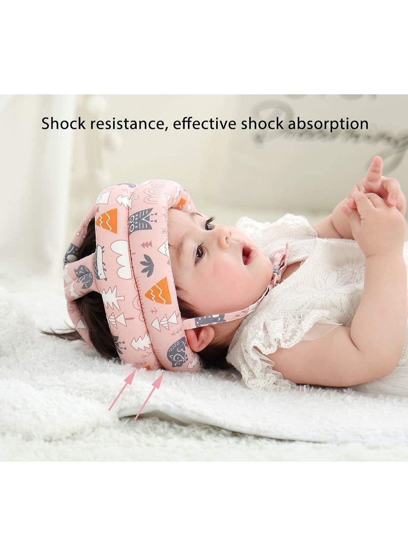 Baby Safety Helmet for Crawling Walking, Adjustable Head Cushion Bumper Bonnet for Infant Toddler, Pink - Image 5