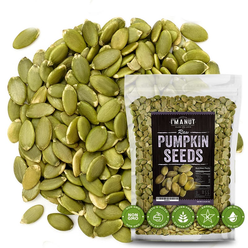 Im A Nut Raw Pumpkin Seeds Papitas 32 oz 2 lb No Preservatives Batch Tested Gluten Peanut Free NonGMO NO PPO 100 Natural Resealable Bag BULK Size Healthy Premium Grade - Image 2