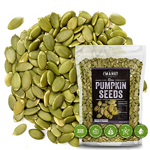 Im A Nut Raw Pumpkin Seeds Papitas 32 oz 2 lb No Preservatives Batch Tested Gluten Peanut Free NonGMO NO PPO 100 Natural Resealable Bag BULK Size Healthy Premium Grade - Image 1