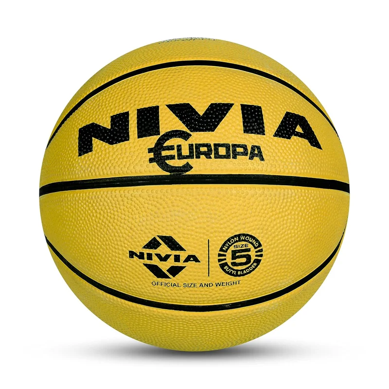 نيفيا Nivia Europa Basketball Size 5 - Yellow