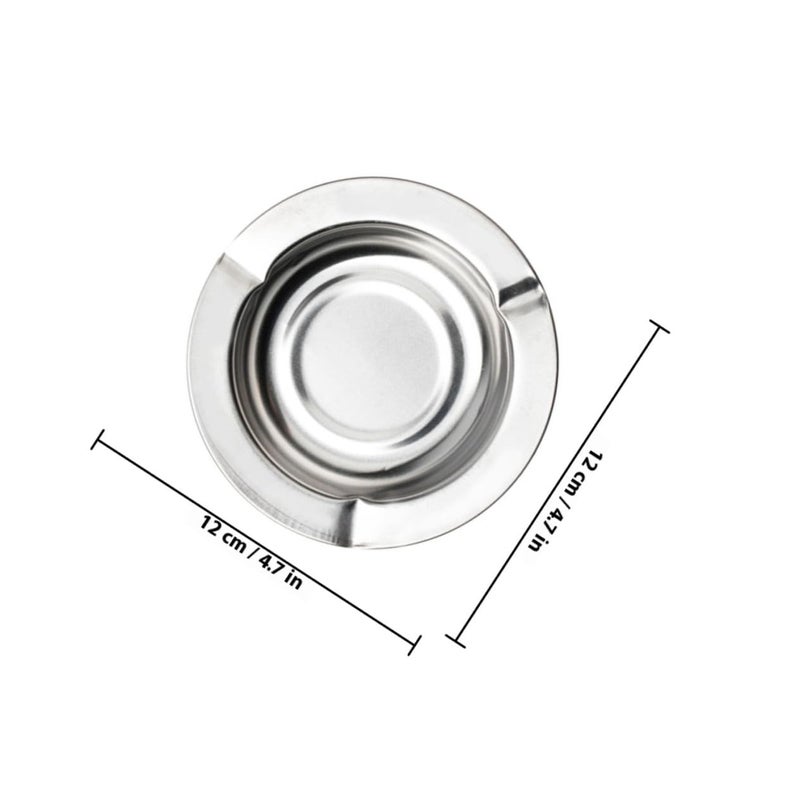 10 Pcs Stainless Steel Rotating Portable Ashtray Set For Indoor Outdoor Patio Table - Image 3
