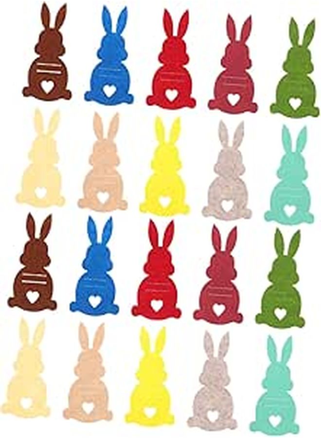 20 Pcs Bunny Cash Holders Colorful Rabbit Money Holders For Easter Basket Filler Kids Surprise Gift Decorative Table Centerpiece Party - Image 1