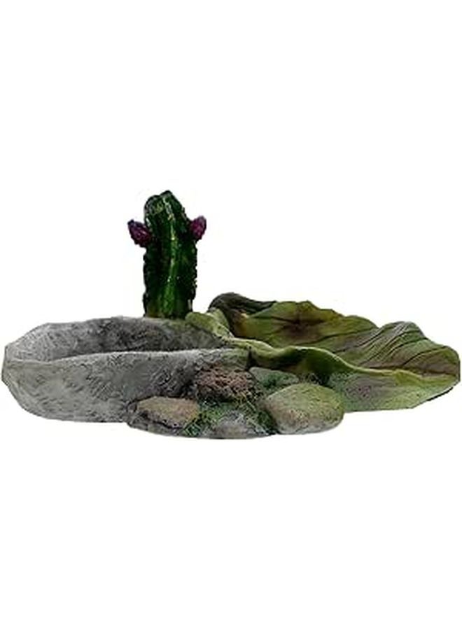 Small Resin Reptile Water Dish And Food Feeder Bowl For Turtles Lizards Snakes Terrarium - Image 1