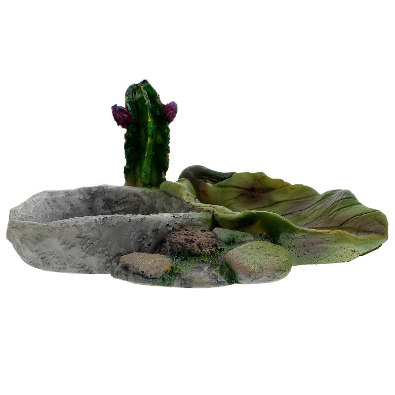 Small Resin Reptile Water Dish And Food Feeder Bowl For Turtles Lizards Snakes Terrarium - Image 2