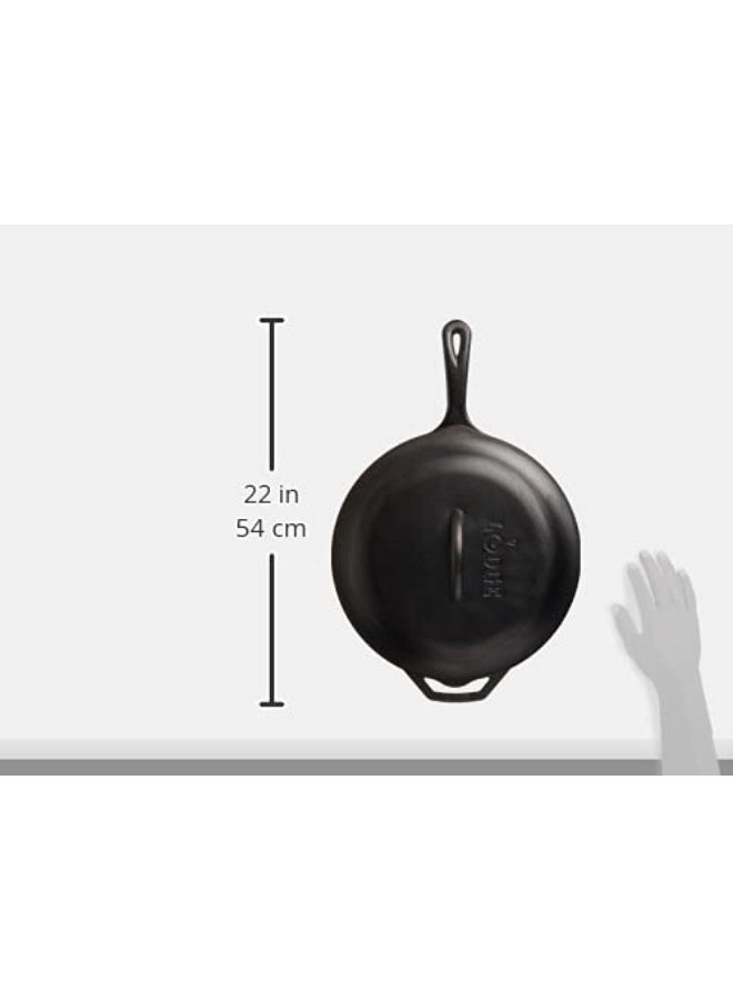Lodge 5 Quart Cast Iron Covered Deep Skillet - Image 3