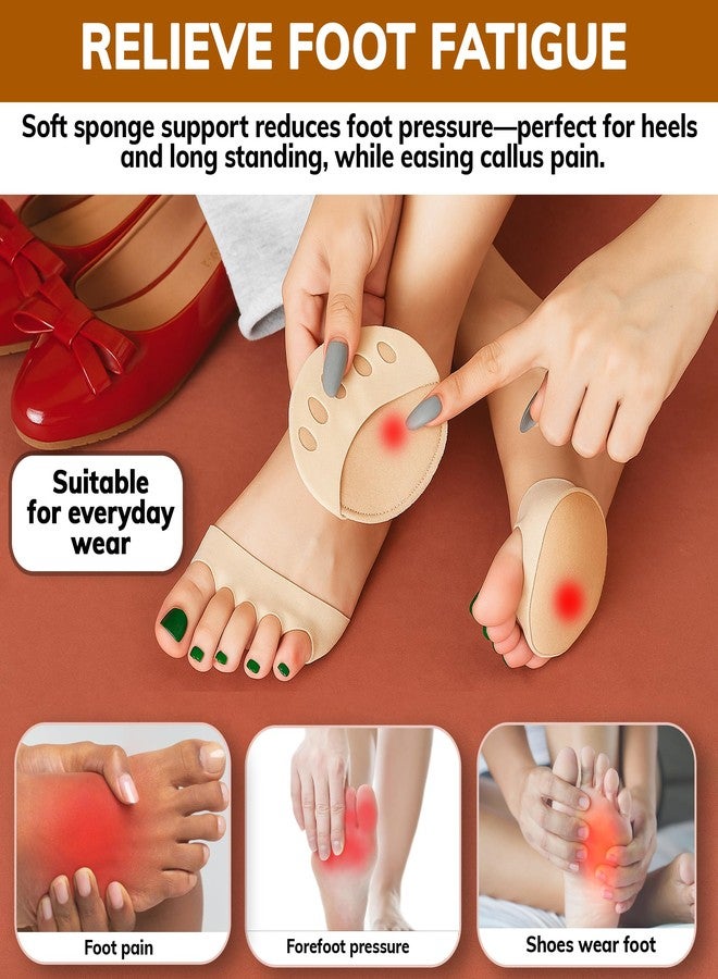 ريكنك جوارب RKINC مبطنة لأصابع القدم - جوارب نسائية مبطنة - جوارب قصيرة غير ظاهرة مع وسادة إسفنجية وقاعدة مانعة للانزلاق مع أصابع مصححة (B 01 6Pair 001) - Image 4