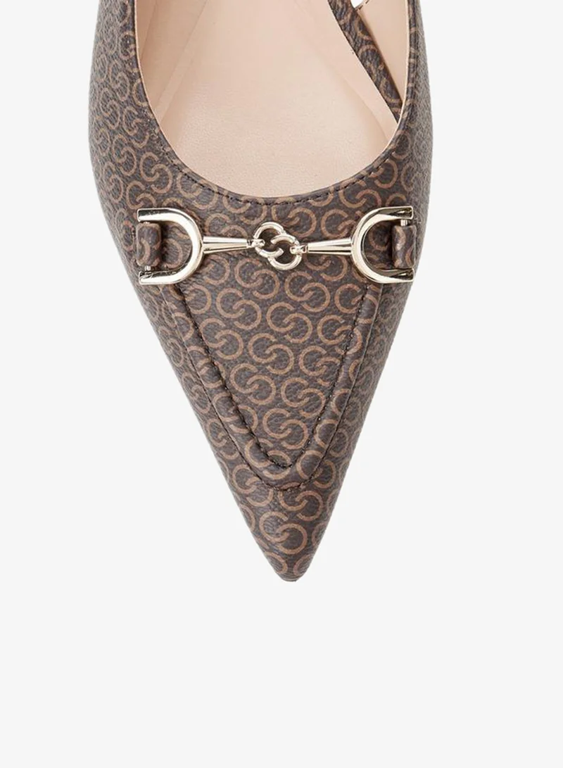 Celeste BROWN Women Kitten Heel Slingback Shoes for Women | Best Price UAE