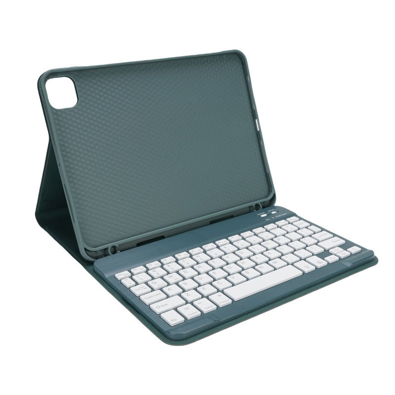 iPad Pro 11 M4 Keyboard Case Green - Magnetic Detachable Wireless Keyboard With 7-Color Backlight - Ergonomic Scissor Switch Keys 3 Viewing Angles Rechargeable for Students Professionals - Image 2